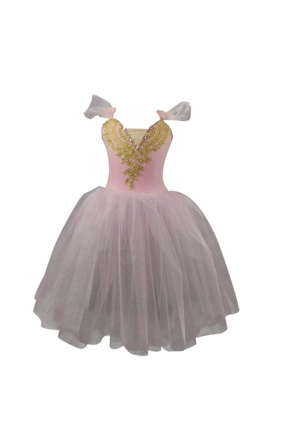 Girl's Ballet Swan Lake Tutu Costume Professional Ruffle Sleeve Skirted Leotard Ballerina Dancewear Princess Dress 1-14 Years