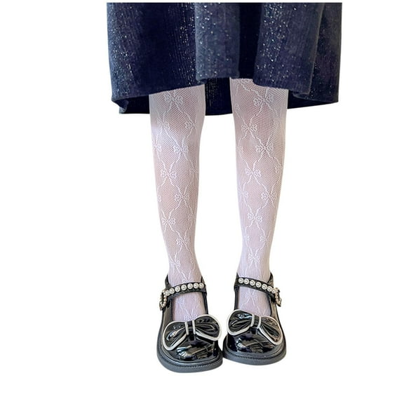 Fancifize Girls Lace Tights Kids Sheer Patterned Fishnet Stockings Hollow Out Dance Pantyhose Fishnet Tights Socks 12M-13Y