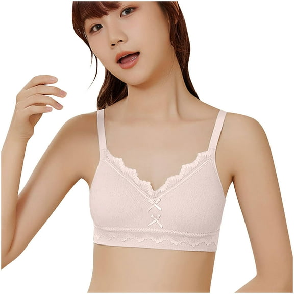 Fancifize Teen Wire-Free Bralette Moisture-Wicking Sports Bra Seamless Adjustable Straps Bra Teen Athletics Daily Wear 14-18Y