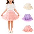 thumbnail image 1 of Fancifize Elastic Waist Mesh Mini Skirt for Girls Cute Princess Layered Tutu Skirts Girl's Birthday Party Dance Ruffle Pettiskirts, 1 of 7