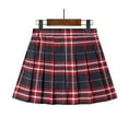 thumbnail image 1 of Fancifize Fashion Girls Pleated Skirt Back School Uniform Plaid Tartan Skirt Kids Girl's Tennis Skirts with Lining, 1 of 3