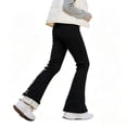 thumbnail image 1 of Fancifize Fleece Lined Flare Pants for Girls Winter Warm Yoga Leggings Teens Workout Cozy Bell Bottom Trousers, 1 of 7