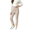 thumbnail image 1 of Fancifize Fleece Lined Leggings for Girls High Waist Cotton Blend Legging Pants Winter Thermal Yoga Tights, 2-15 Years, 1 of 6