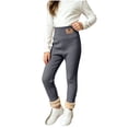 thumbnail image 1 of Fancifize Fleece Lined Leggings for Girls High Waist Cotton Blend Legging Pants Winter Thermal Yoga Tights, 2-15 Years, 1 of 6