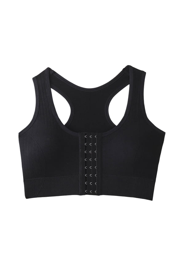 Front Closure Wireless Bras for Women Yoga Racerback No Underwire Seamless Bralettes