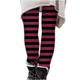 thumbnail image 1 of Fancifize Girl's Striped Pants Causal High Waist Tummy Control Tights Pant Quick Dry Running Workout Outfits Halloween Costume Clothes, 1 of 5