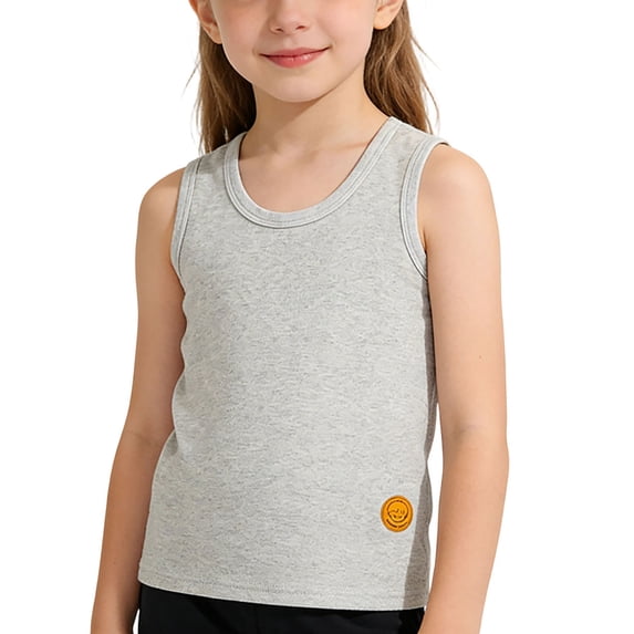 Fancifize Girls Boys Tank Tops Sleeveless Basic Tee Soft Breathable Crew Neck Workout Tops Undershirts Summer Outfits