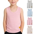 thumbnail image 1 of Fancifize Girls Boys Tank Tops Sleeveless Basic Tee Soft Breathable Crew Neck Workout Tops Undershirts Summer Outfits, 1 of 5