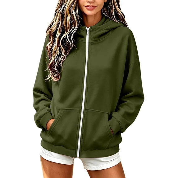 Fancifize Girls Cozy Fleece Hoodie Jacket Full Zip Long Sleeve Hooded Sweatshirt Teens Kids Fall Lightweight Tops with Pockets