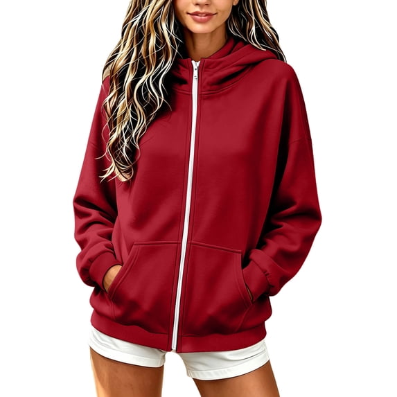 Fancifize Girls Cozy Fleece Hoodie Jacket Full Zip Long Sleeve Hooded Sweatshirt Teens Kids Fall Lightweight Tops with Pockets