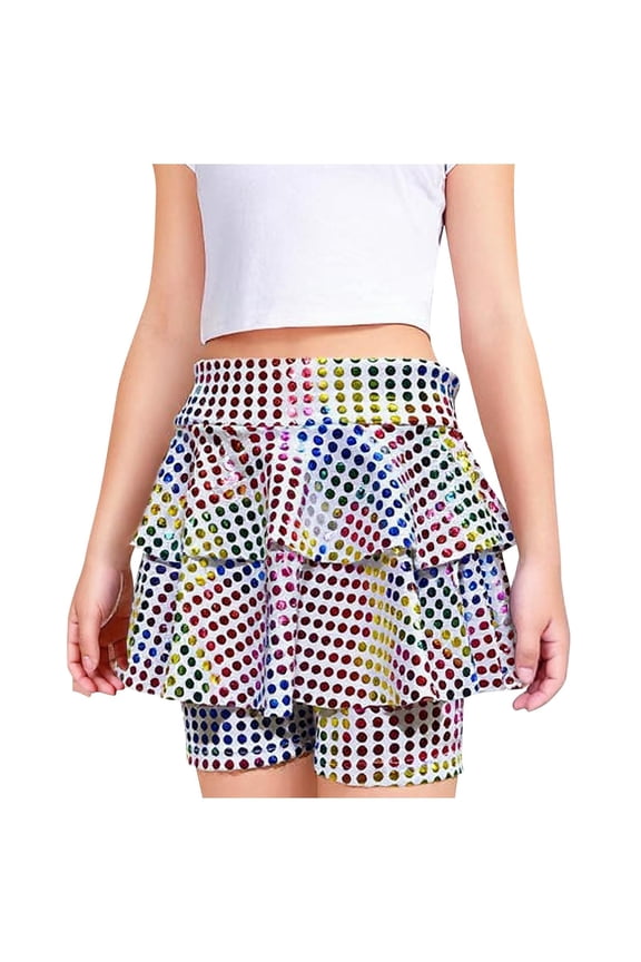 Girls Fashion Skirts Elastic High Waist Casual Skort Built in Shorts Comfortable Summer Party Clothes for Kids