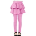 thumbnail image 1 of Fancifize Girls School Uniform Pants Winter Warm Leggings Stretchy Ruffle Trousers Casual Lightweight Elastic Waist Clothes, 1 of 5