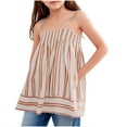 thumbnail image 1 of Fancifize Girls Summer Clothes Ruffle Hem Camisole Cute Square Neck Sleeveless Peplum Babydoll Shirt Off Shoulder Blouse, 1 of 5