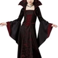 thumbnail image 1 of Fancifize Halloween Dresses for Girls Holiday Party Royal-Vampire Dress Up Kids Medieval Renaissance Outfits, 1 of 7
