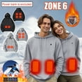 thumbnail image 1 of Fancifize Heated Hoodie for Men and Women Casual Fleece Sweatshirt Long Sleeve Drawsting Pullover Top Lightweight Fall Outfits, 1 of 5