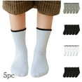 thumbnail image 1 of Fancifize Kids Athletic Crew Socks Boys Girls Cotton School Uniform Casual Basic Socks Cute Youth Dress Socks 5 Pairs 1-12 Years, 1 of 3