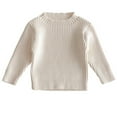 thumbnail image 1 of Fancifize Kids Crew Neck Sweater Long Sleeve Ribbed Knit Pullover Top Soft Slim Fit Causal Outfits for Girls Boys, 1 of 4