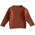 thumbnail image 1 of Fancifize Kids Crew Neck Sweater Long Sleeve Ribbed Knit Pullover Top Soft Slim Fit Causal Outfits for Girls Boys, 1 of 4