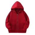 thumbnail image 1 of Fancifize Kids Full Zip up Hoodies Sweatshirt Solid Long Sleeve Fall Jacket Trendy Preppy Coats with Pockets for Girls Boys, 1 of 4