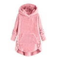 thumbnail image 1 of Fancifize Kids Fuzzy Sherpa Hoodies Long Sleeve Fleece Sweatshirt Oversized Casual Outdoor Pullover Winter Warm Outwear for Girls Boys 5-15 Years, 1 of 3