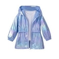 thumbnail image 1 of Fancifize Kids Lightweight Hooded Jacket Waterproof Raincoats Outdoor Windbreaker Coat Outwear for Girls Boys, 1 of 3