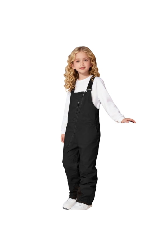 Kids Snow Overalls One Piece Waterproof Windproof Outdoor Jumpsuits Comfy Casual Snowsuit with Pockets for Girls Boys