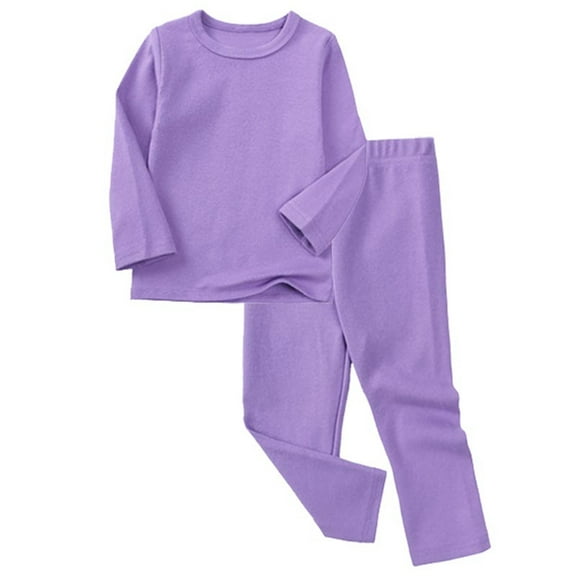 Fancifize Kids Striped Clothing Sets Crew Neck T Shirt and Pants Soft Fleece Clothes Loungewear 2 Piece Fall Winter Warm Outfits