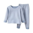 thumbnail image 1 of Fancifize Kids Striped Clothing Sets Crew Neck T Shirt and Pants Soft Fleece Clothes Loungewear 2 Piece Fall Winter Warm Outfits, 1 of 3