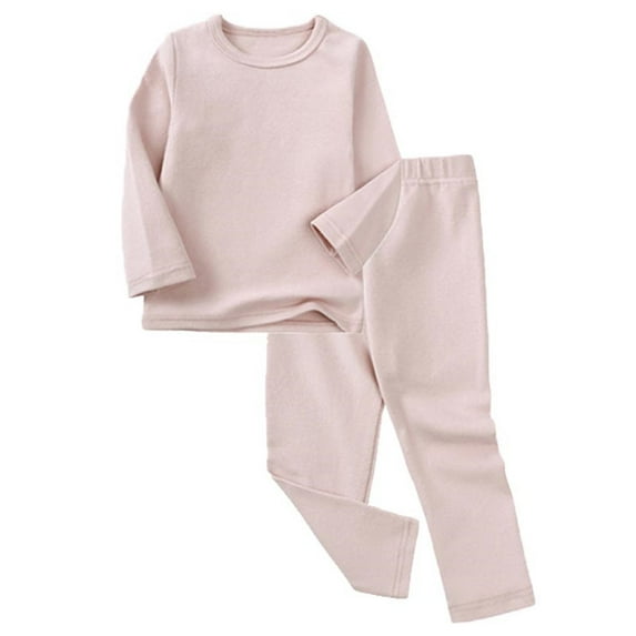 Fancifize Kids Striped Clothing Sets Crew Neck T Shirt and Pants Soft Fleece Clothes Loungewear 2 Piece Fall Winter Warm Outfits