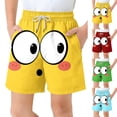 thumbnail image 1 of Fancifize Kids Swim Trunks Drawstring High Waisted Quick Dry Shorts Summer Cute Printed Shorts Comfy Beach Outfits with Pockets for Girls Boys, 1 of 5
