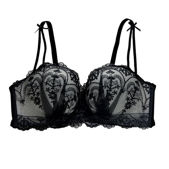 Fancifize Lace Bras for Women Push Up Bralettes Wirefree Full Coverage Bra Minimizers Everyday Bras for Women
