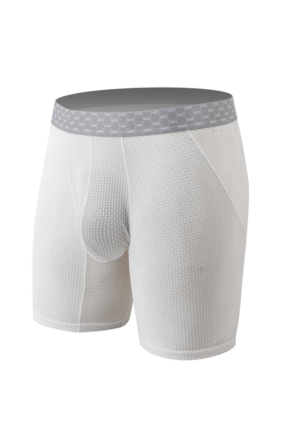 Men's Boxers, Cotton Comfortable Boxer Underwear Mid Waist Ice Silk Soft Stretch Boxer Briefs for Men