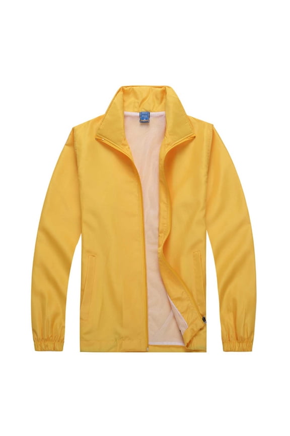 Men's Lightweight Athletic Jackets Full Zip Running Workout Windproof Jacket Loose Quick Dry Coat Outwear with Pockets