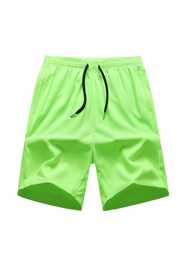 Men's Running Athletic Shorts Casual Elastic Waist Workout Gym Short Lightweight Active Sports Shorts with Pockets for Men