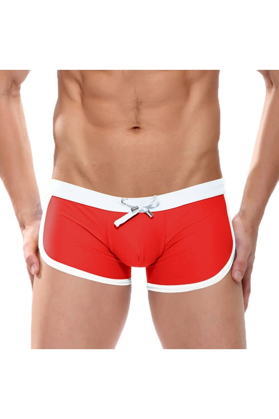 Men's Square Leg Swim Briefs Athletic Quick Dry Bathing Suit Square Leg Board Short Swimming Training Swim Briefs for Men