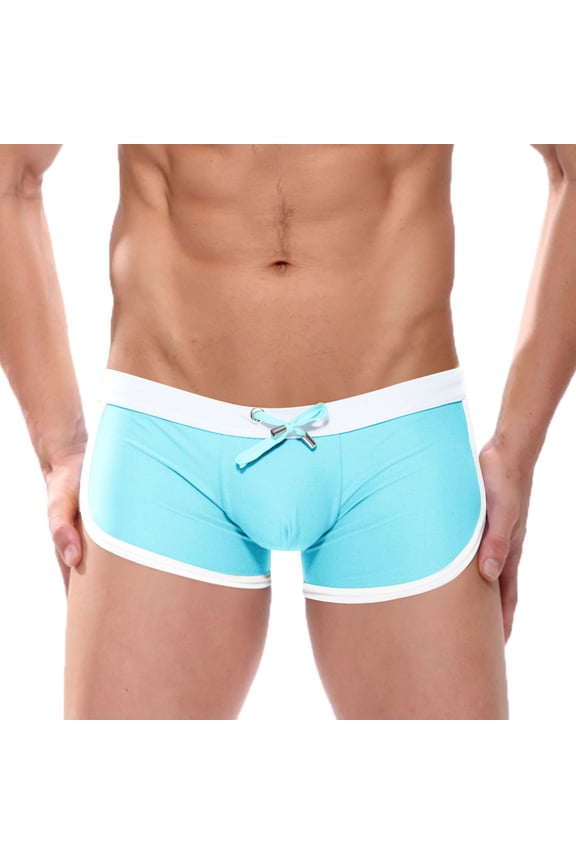Men's Square Leg Swim Briefs Athletic Quick Dry Bathing Suit Square Leg Board Short Swimming Training Swim Briefs for Men
