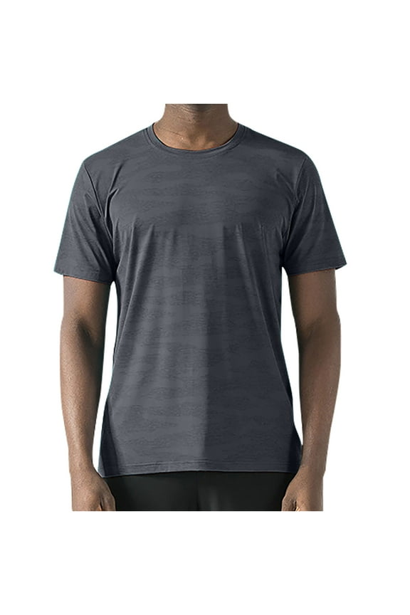 Men's UPF 50+ Rash Guard Short Sleeves Shirts Solid Surf Fishing UV Sun Protection T Shirts Athletic Running Workout Tee Top(Regular & Big and Tall)