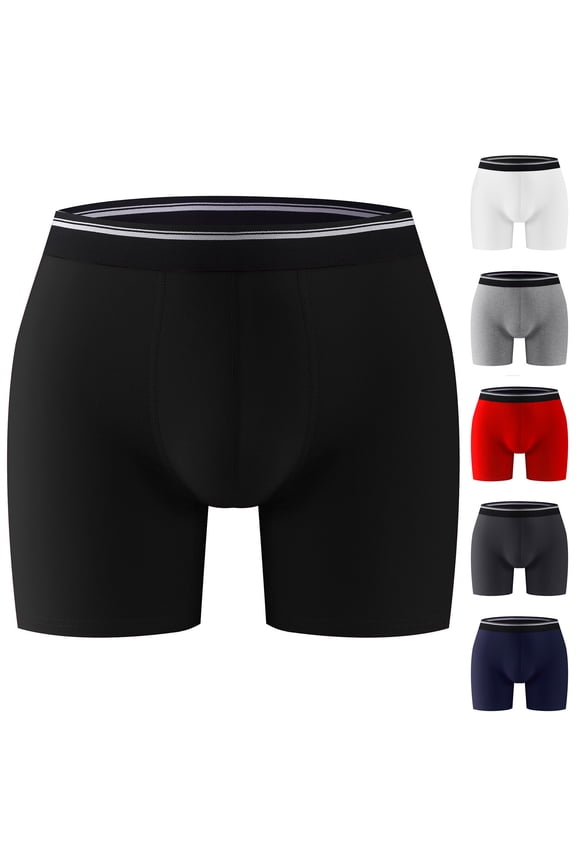 Men's Underwear Boxer Briefs, Comfortable Stretch Moisture-Wicking Underwear, Super Soft Briefs & Trunks, 6-pack,L,Multicolor