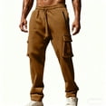 thumbnail image 1 of Fancifize Mens Soft Fleece Sweatpant Elastic Waist Drawsting Cargo Joggers Pants Casual Athletic Running Clothes with Pocket, 1 of 5