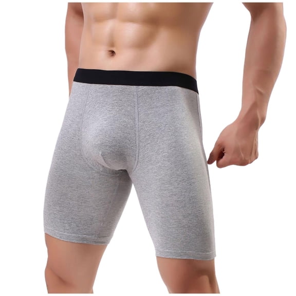 Fancifize Mens Underwear Cotton Boxer Briefs 9 Inch Long Leg Boxer Briefs for Men Breathable Boxer Briefs Moisture Wicking Underwear