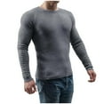 Fancifize Mens Workout Undershirt Long Sleeve Crewneck Knit Shirt