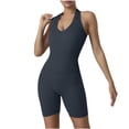 thumbnail image 1 of Fancifize One Piece Jumpsuit for Women Workout Capri Catsuit Yoga Halter Backless Sleeveless Rompers, 1 of 6