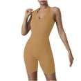 thumbnail image 1 of Fancifize One Piece Jumpsuit for Women Workout Capri Catsuit Yoga Halter Backless Sleeveless Rompers, 1 of 6