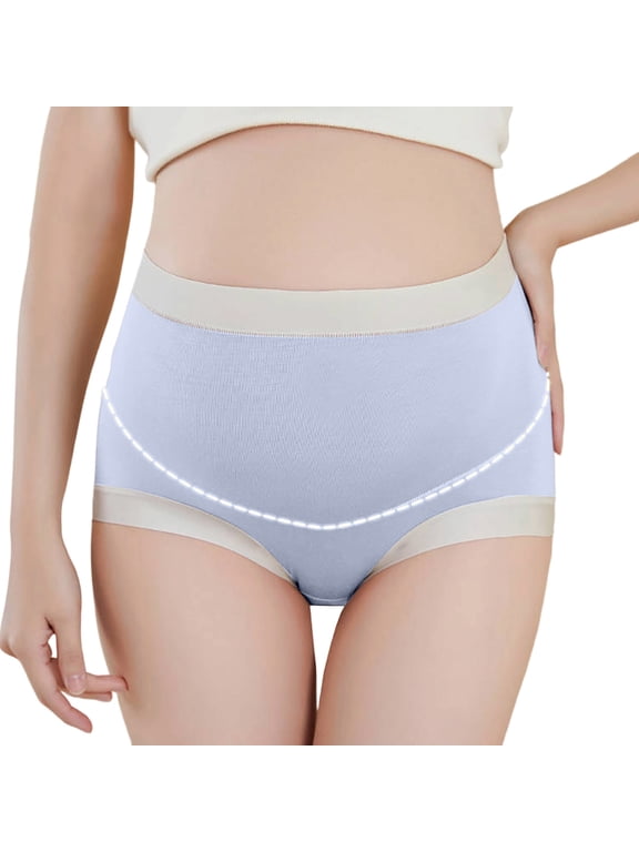 Plus Size High Waist Underwear Brief for Maternity Women Cozy Soft Seamless Breathable Panties Over Bump