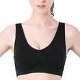 thumbnail image 1 of Fancifize Plus Size Sports Bra for Women S-6XL,Wireless Lightly Lined Comfort T-Shirt Bra Cotton Stretch Breathable Running Yoga Bra, 1 of 5