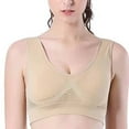 thumbnail image 1 of Fancifize Plus Size Sports Bra for Women S-6XL,Wireless Lightly Lined Comfort T-Shirt Bra Cotton Stretch Breathable Running Yoga Bra, 1 of 5