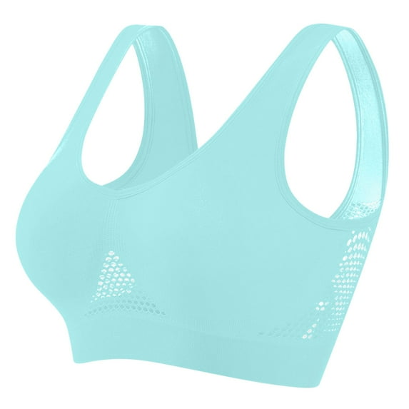 Fancifize Plus Size Yoga Bras Wirefree Wide Band Breathable Sports Bra Moisture Wicking for Grocery Shopping Light Housework