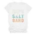 thumbnail image 1 of Fancifize Hawaiian Shirts for Women Palm Trees Beach Graphic Tee Tops Casual Summer Short Sleeve Tshirt Vacation Tops, 1 of 3