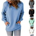 thumbnail image 1 of Fancifize Pullover Sweatshirts for Women V Neck Fall Sweatshirt Casual Loose Fashion Top with Pocket Athletic Outdoor Outfits, 1 of 5