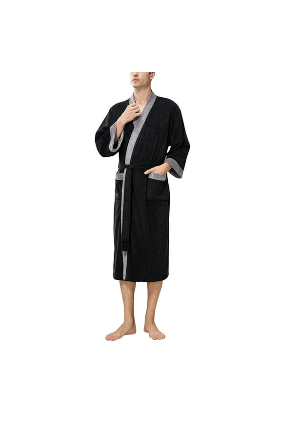Robes for Women and Man Plush Long Bath robes Casual Fleece Sleepwear Quick Dry Unisex Loose Loungewear Pajama Nightwear